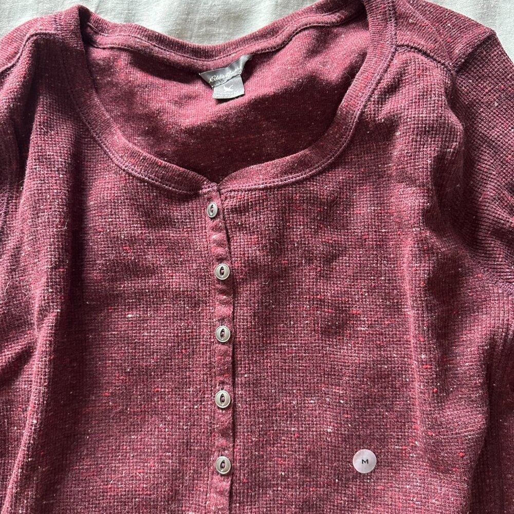 NWT Eddie Bauer Long Sleeve, maroon, Size M - Picture 2 of 4